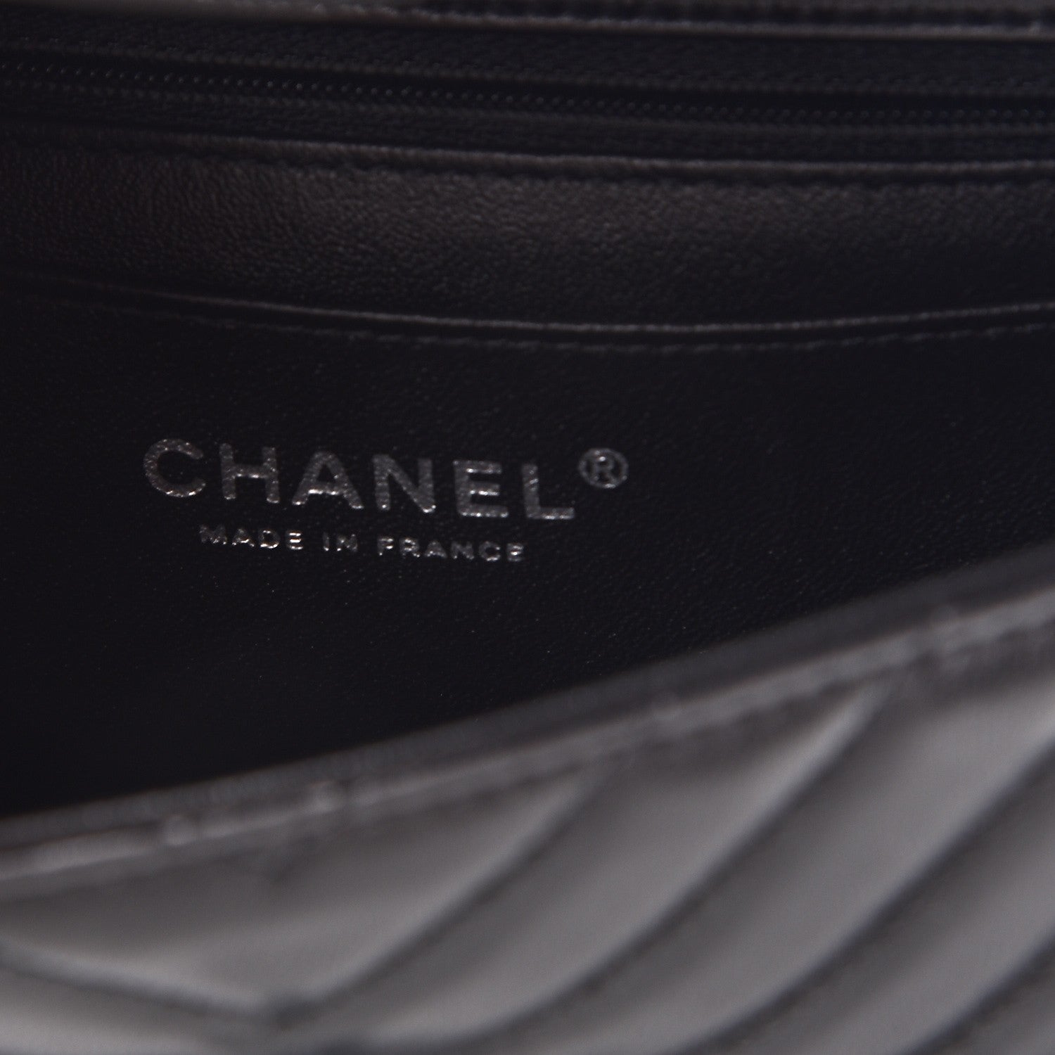 Chanel Lambskin Chevron Quilted Mini Rectangular Flap So Black 6 of 8