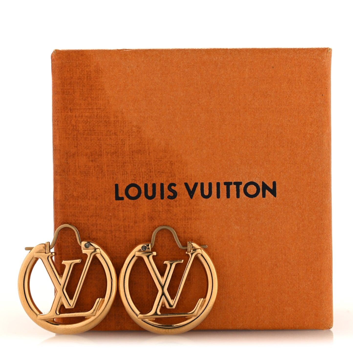 Metal Small Louise Hoop Earrings Gold
