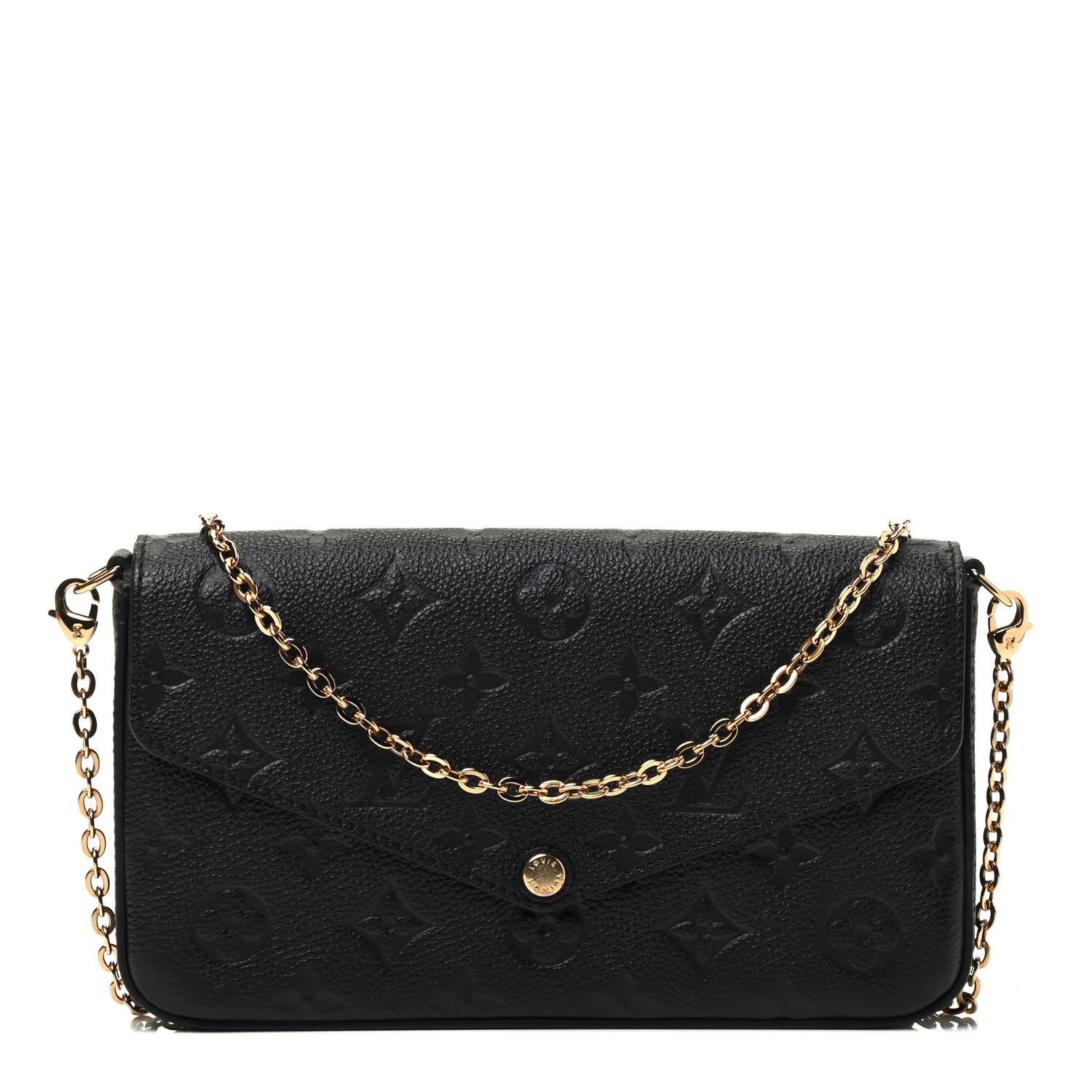 Louis Vuitton Empreinte Pochette Felicie Chain Wallet Black 1 of 11