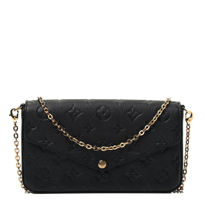 Louis Vuitton Empreinte Pochette Felicie Chain Wallet Black 1 of 11