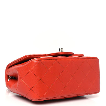 Chanel Lambskin Quilted Mini Square Flap Orange 4 of 14