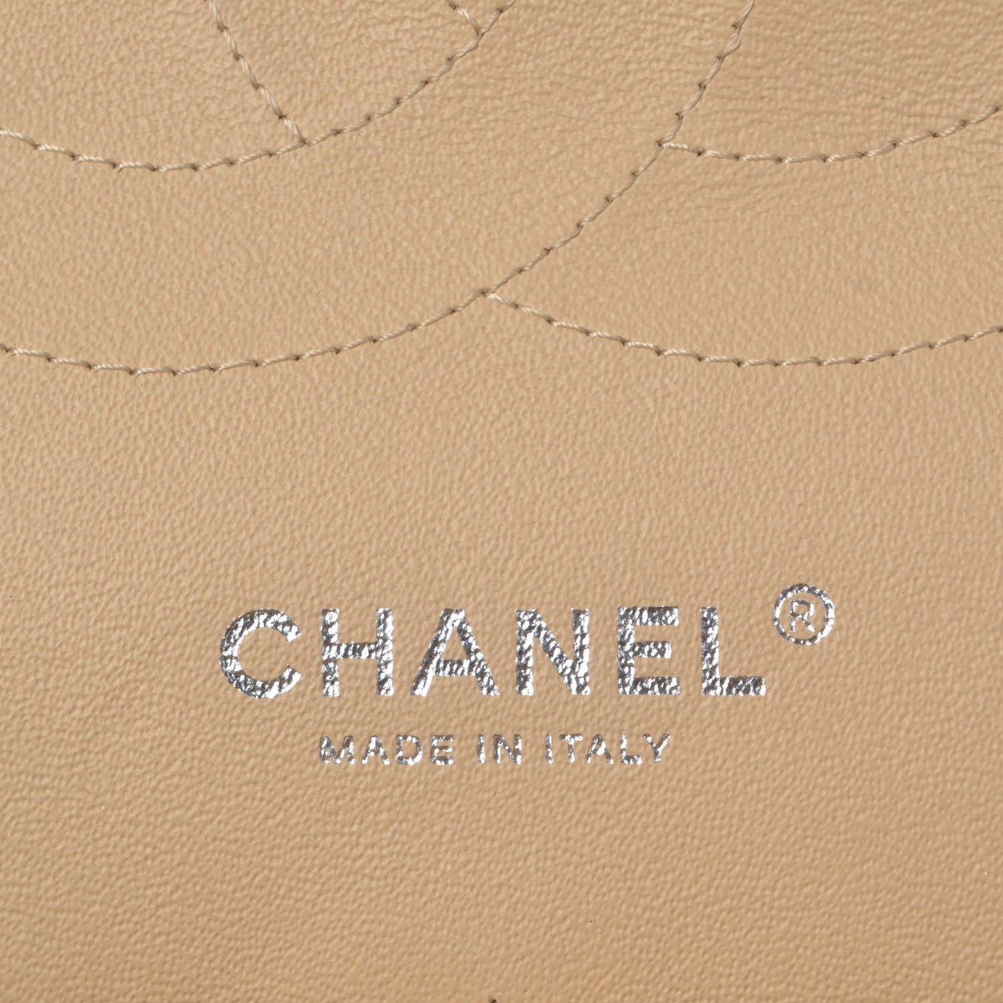 Caviar Quilted Jumbo Double Flap Beige Clair