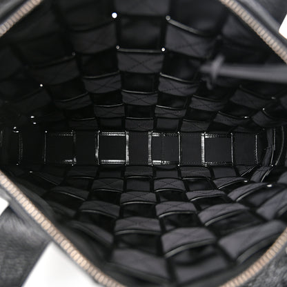 Bottega Veneta Paper Calfskin Maxi Intrecciato The Cassette Case Black 6 of 11