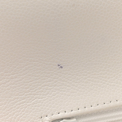 Chanel Caviar Quilted Medium Double Flap White 11 of 11