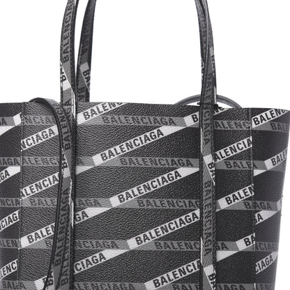 Balenciaga Coated Canvas Losange Monogram XXS Tote Black Grey 9 of 9