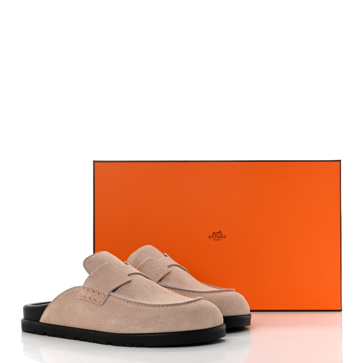 HERMES ミュール　ゴー　サンダル　ベージュキャメル　37 Hermes Suede Calfskin Go Mules 37 Beige Nude 1211374 – FASHIONPHILE