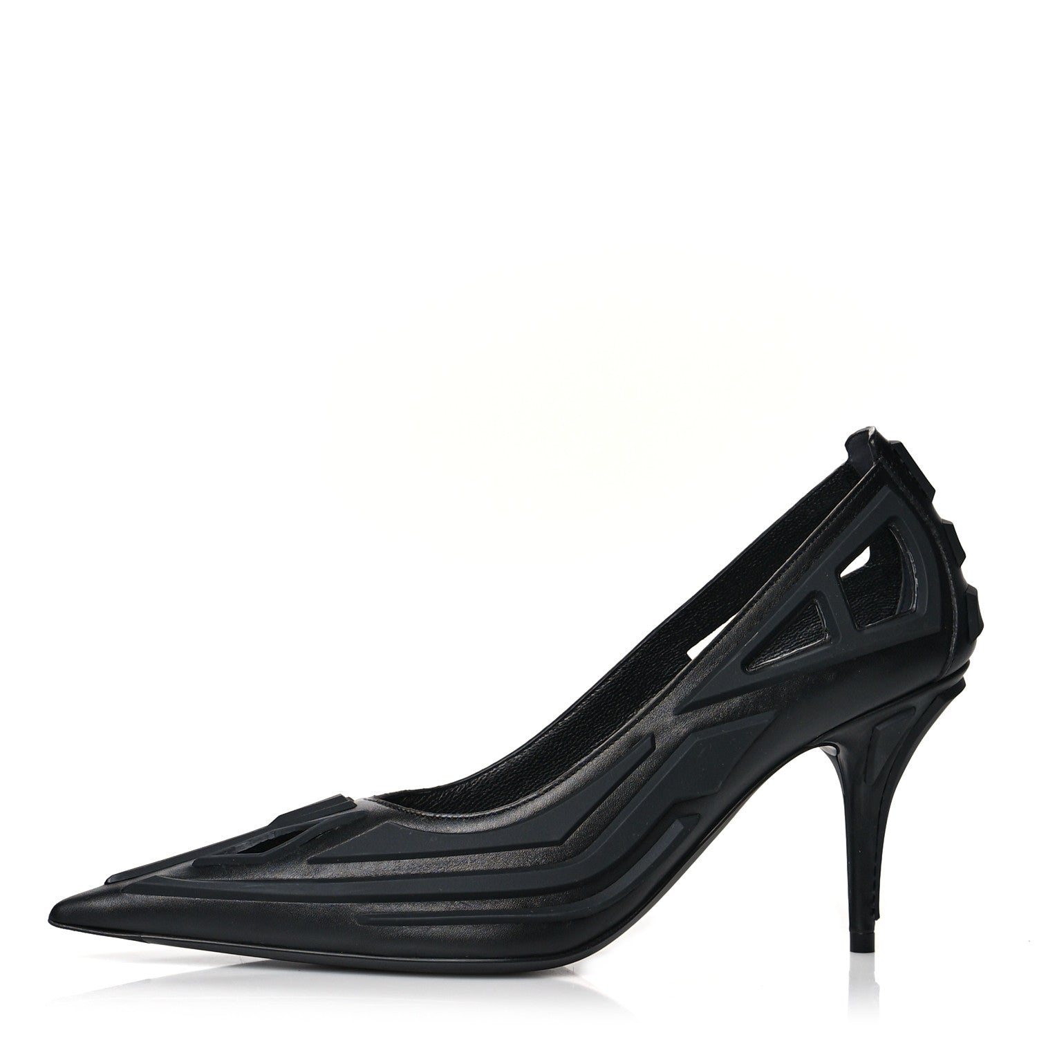 Balenciaga Silicone Calfskin Pointed 80mm Pumps 38.5 Black 1 of 9