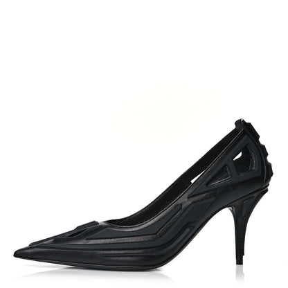 Balenciaga Silicone Calfskin Pointed 80mm Pumps 38.5 Black 1 of 9