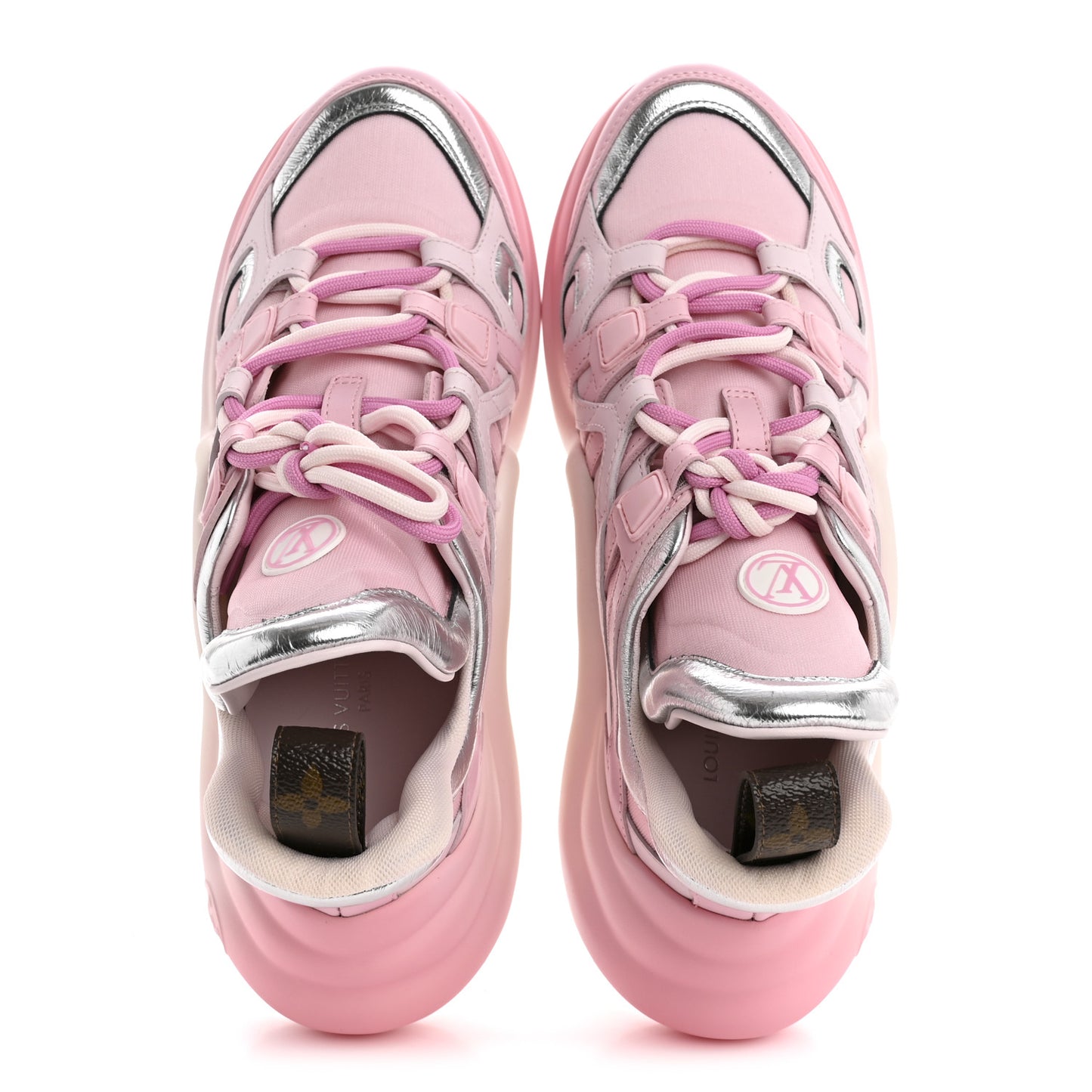 Calfskin Technical Nylon LV Archlight Sneaker 37 Rose Clair