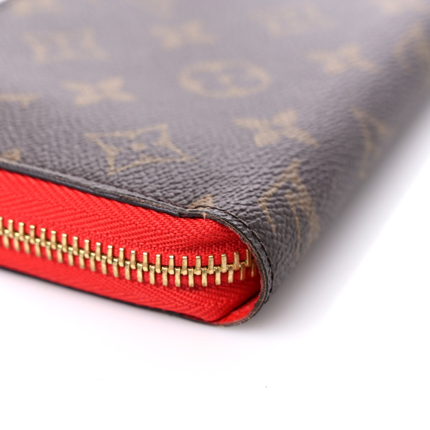 Monogram Pompon Zippy Wallet Coquelicot