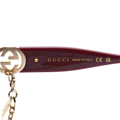 Gucci Acetate Square Frame Chain Sunglasses GG1029SA 7 of 8
