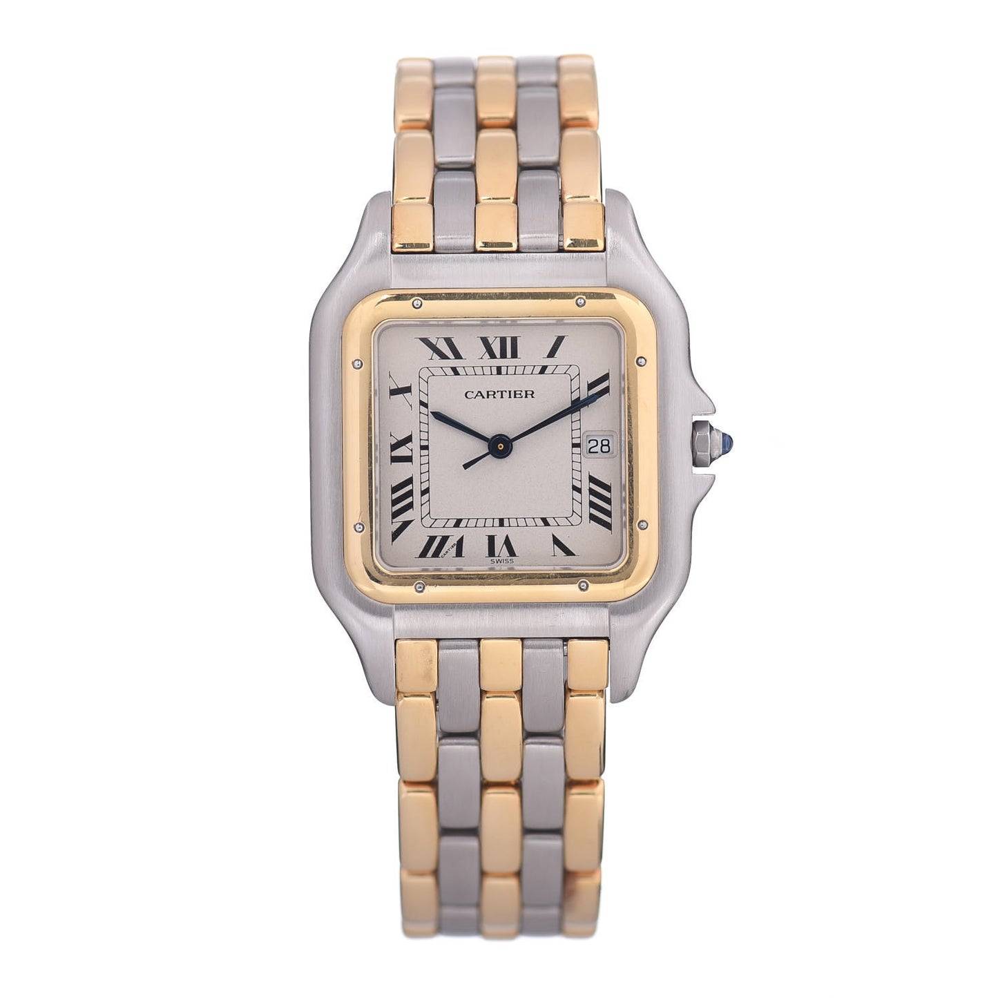 Stainless Steel 18K Yellow Gold 29mm Panthere Quartz Watch