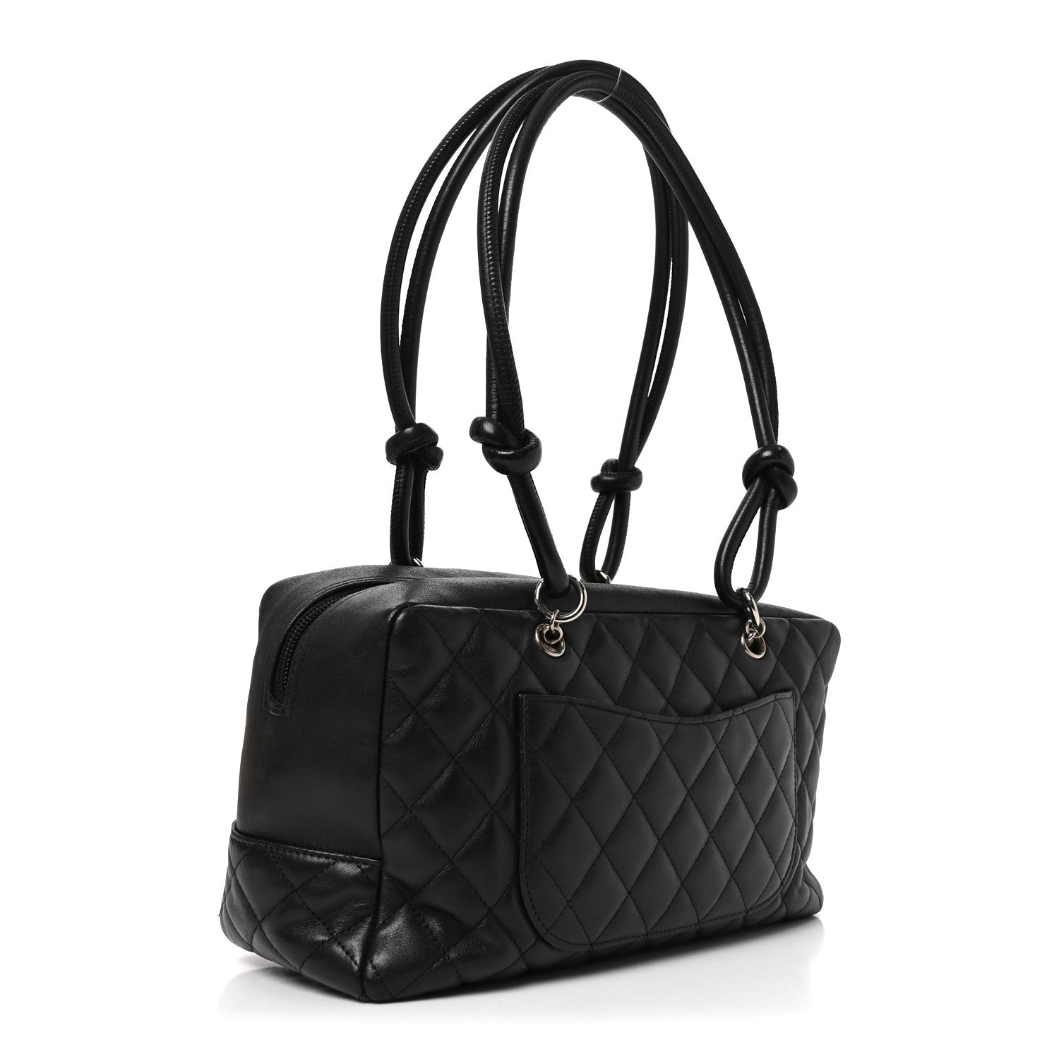 Chanel Calfskin Quilted Large Cambon Bowler Black 3 of 11