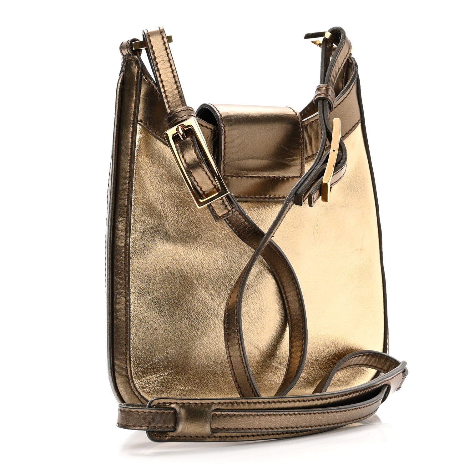 Gucci Metallic Calfskin Crossbody Bag 3 of 10