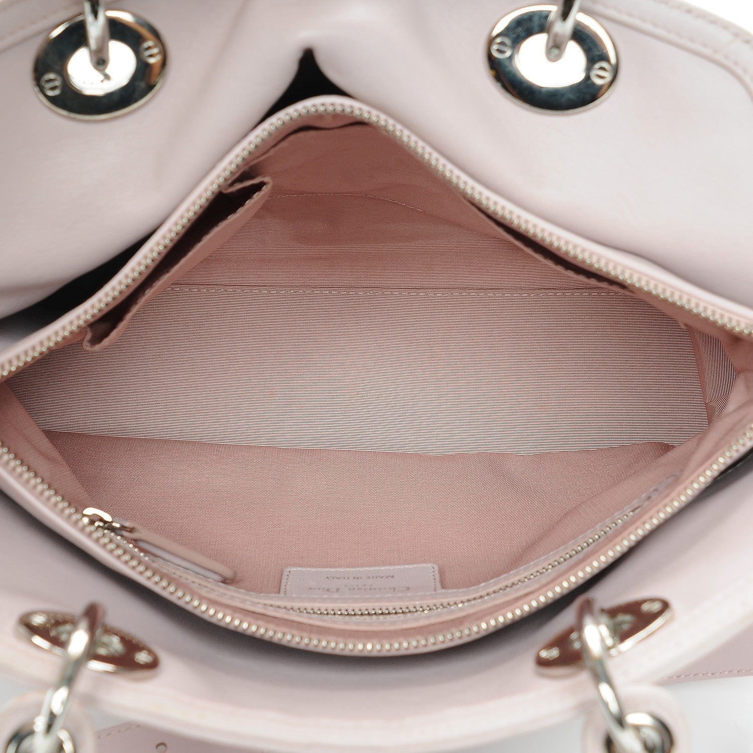 Christian Dior Lambskin Cannage Medium Granville Tote Pink 6 of 10