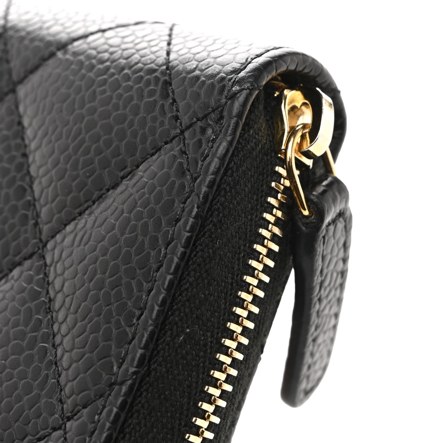 Chanel Caviar Quilted Zip Coin Purse Black 10 of 10