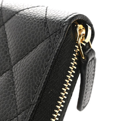 Chanel Caviar Quilted Zip Coin Purse Black 10 of 10