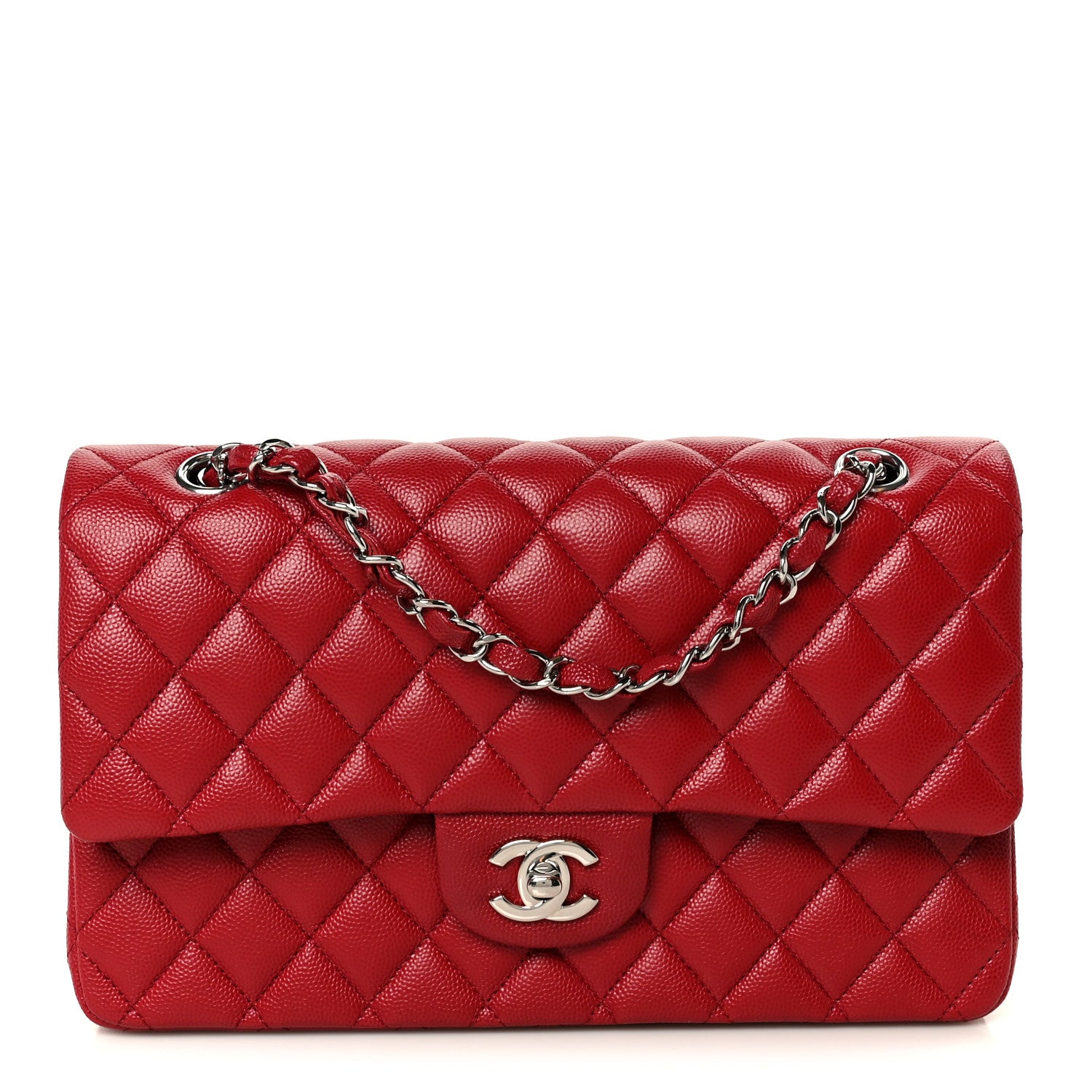 Chanel Caviar Quilted Medium Double Flap Red 1 of 12