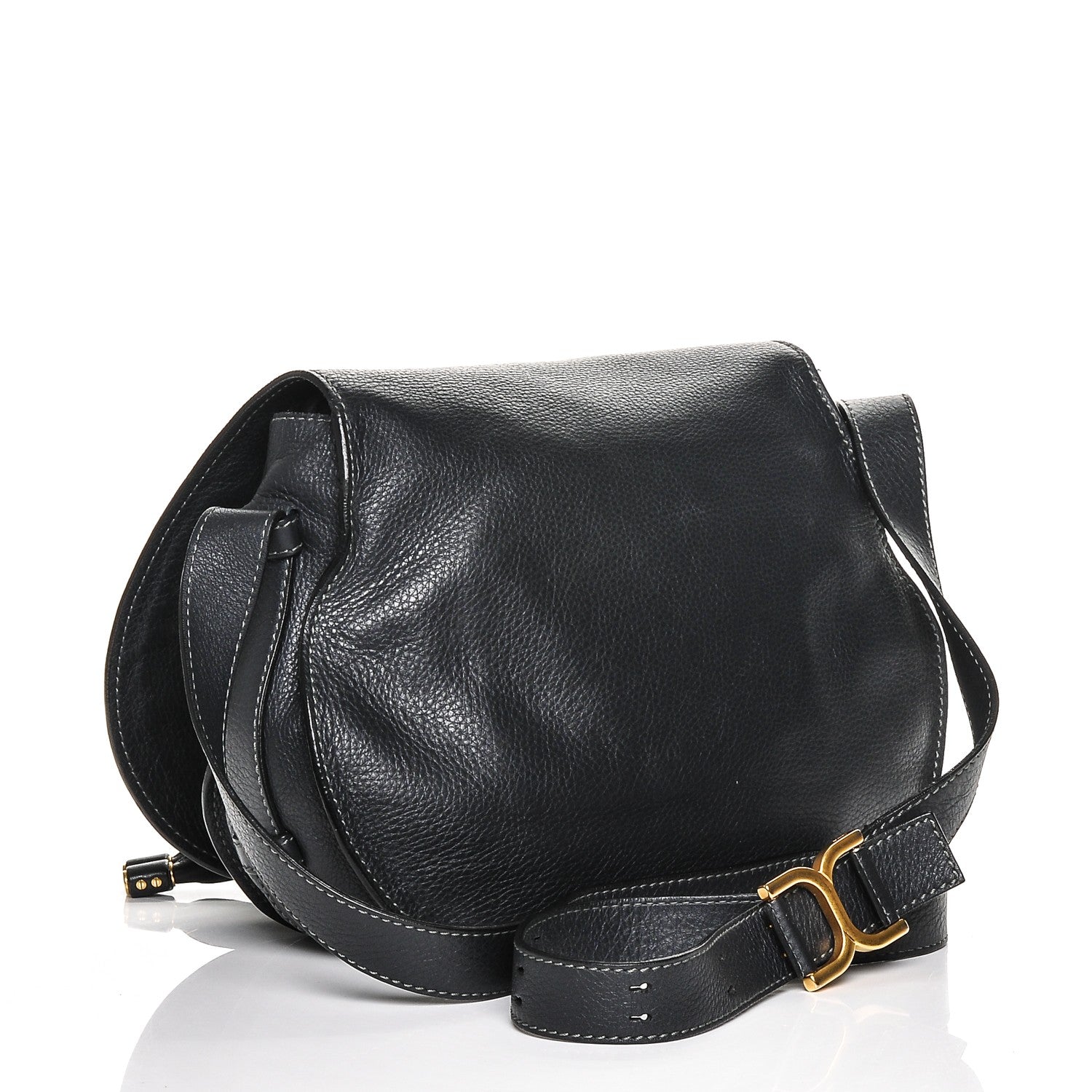 Chloe Calfskin Medium Marcie Round Crossbody Bag Black 3 of 6