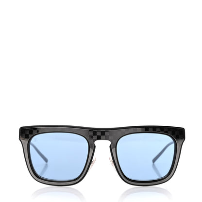 Louis Vuitton Acetate Damier LV Planet Sunglasses Z1105E Gun 2 of 7