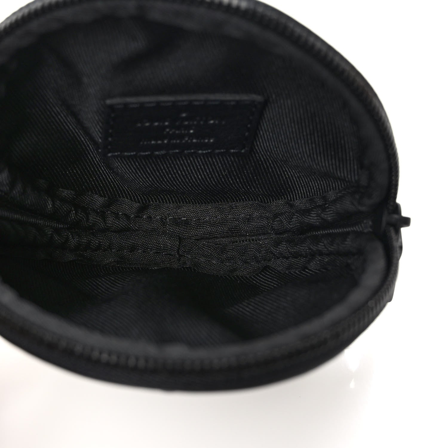 Louis Vuitton Calfskin Shadow Monogram Round Coin Purse Black 5 of 7
