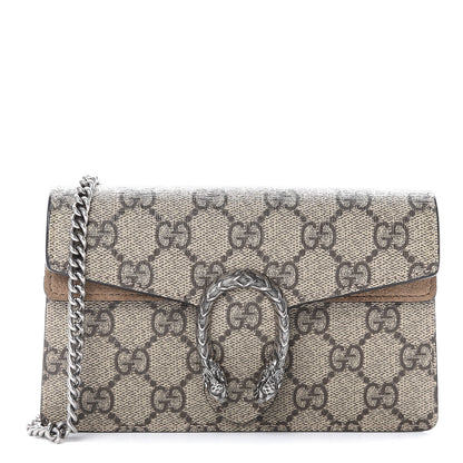 Gucci GG Supreme Monogram Super Mini Dionysus Shoulder Bag Taupe 1 of 10