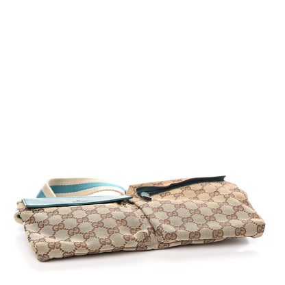 Gucci GG Monogram Web Double Pocket Belt Bag Turquoise 4 of 17