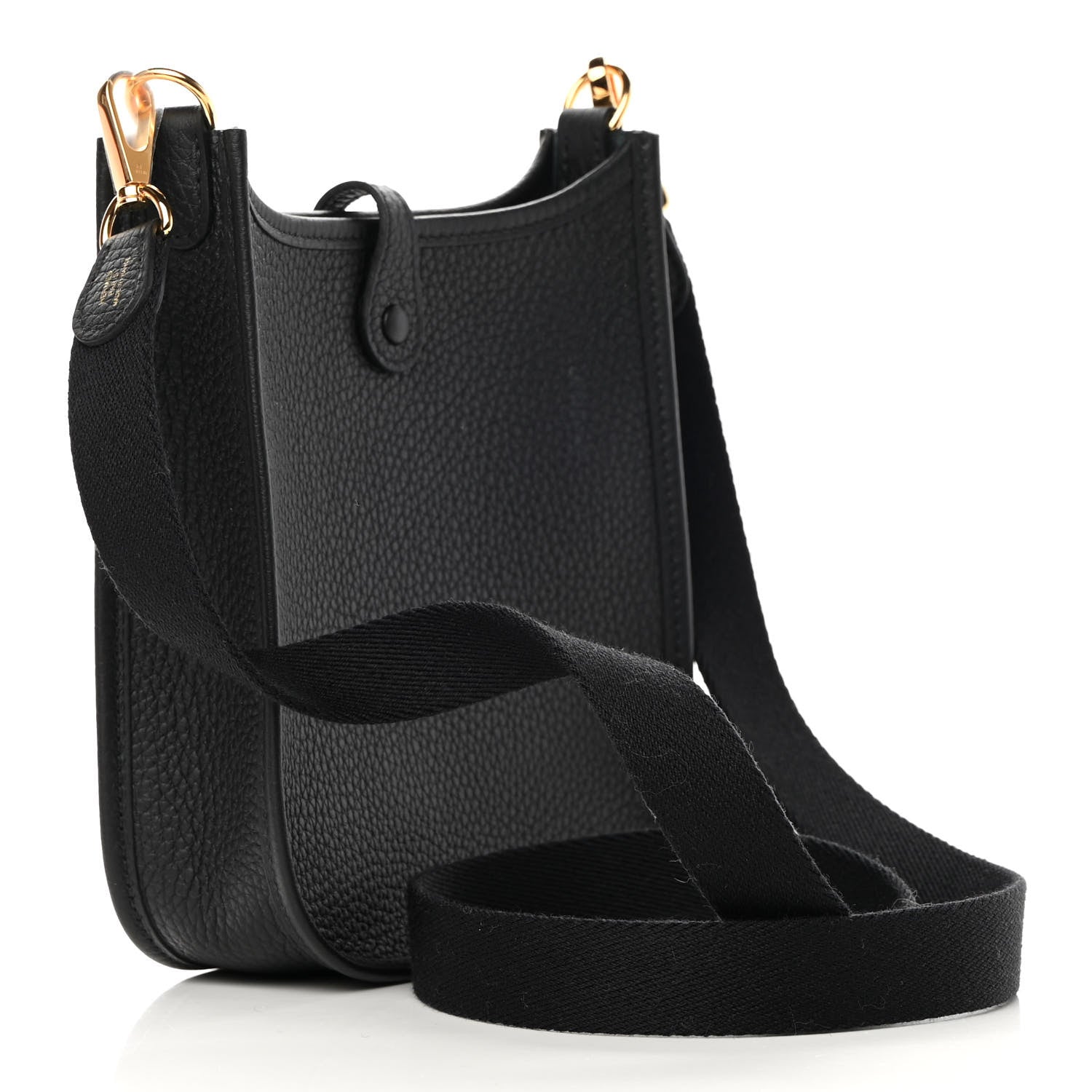 Hermes Taurillon Clemence Evelyne TPM Black 3 of 13