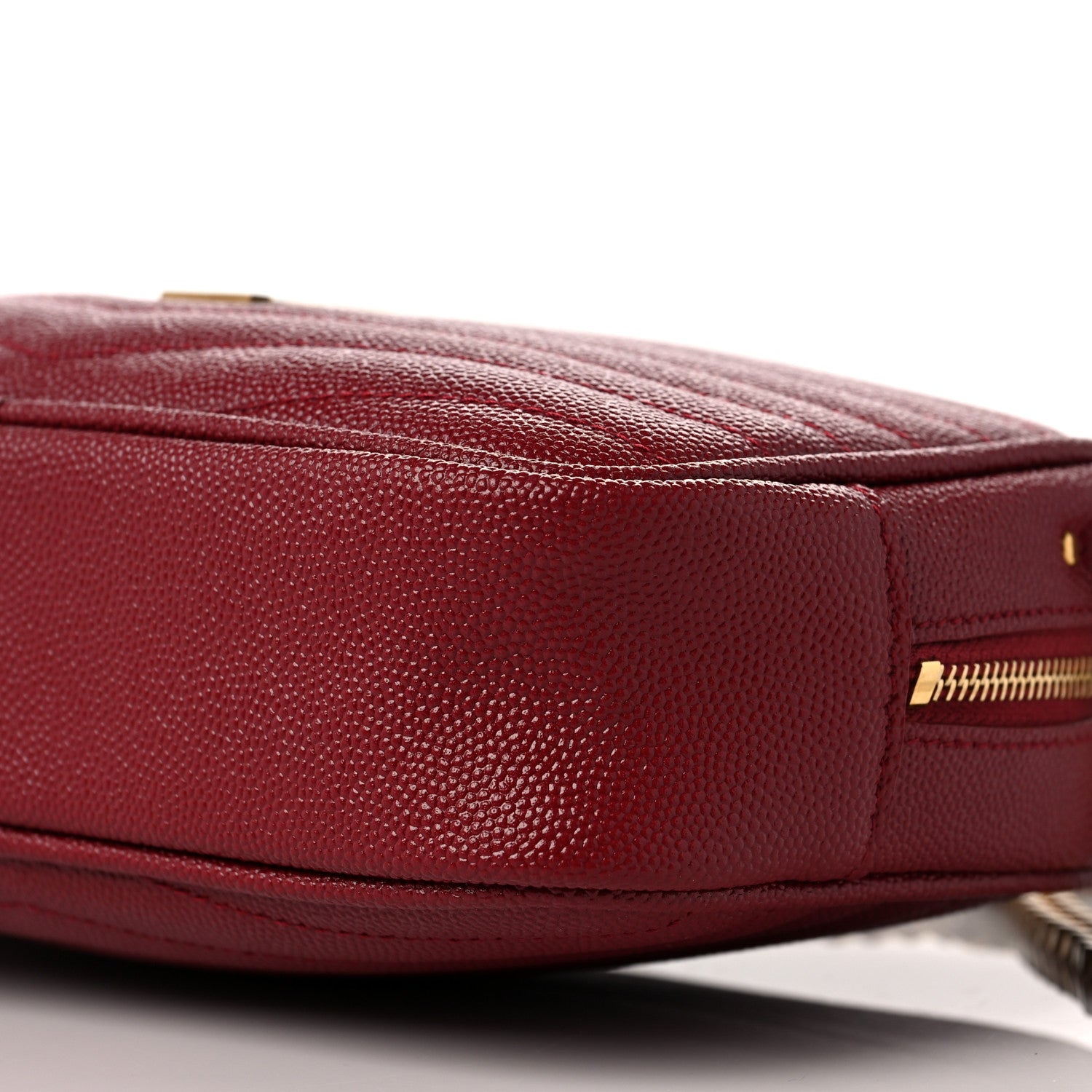 Saint Laurent Grain De Poudre Matelasse Monogram Mini Lou Camera Bag Eros Red 9 of 10