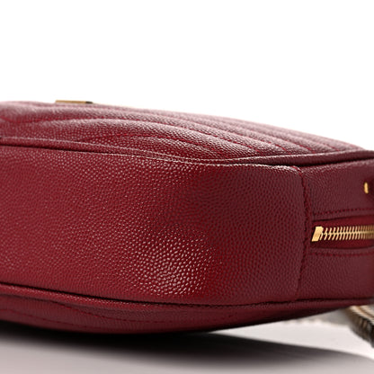Saint Laurent Grain De Poudre Matelasse Monogram Mini Lou Camera Bag Eros Red 9 of 10