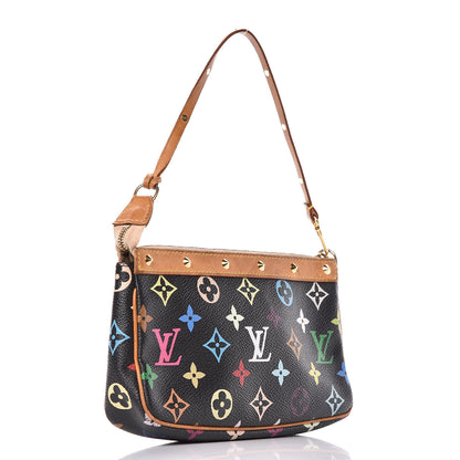Louis Vuitton Monogram Multicolor Pochette Accessories Black 3 of 14