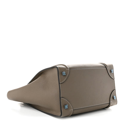 Celine Drummed Calfskin Mini Luggage Souris 3 of 10