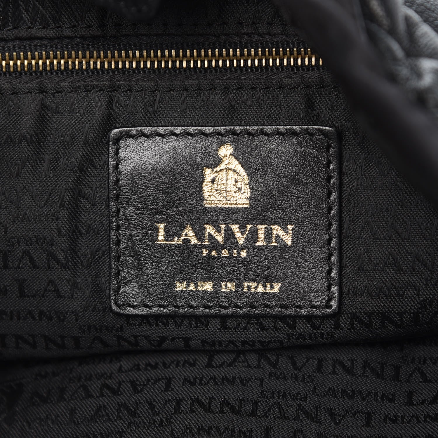 Lanvin Lambskin Quilted Amalia Cabas Tote Black 6 of 9