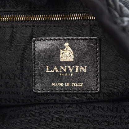Lanvin Lambskin Quilted Amalia Cabas Tote Black 6 of 9
