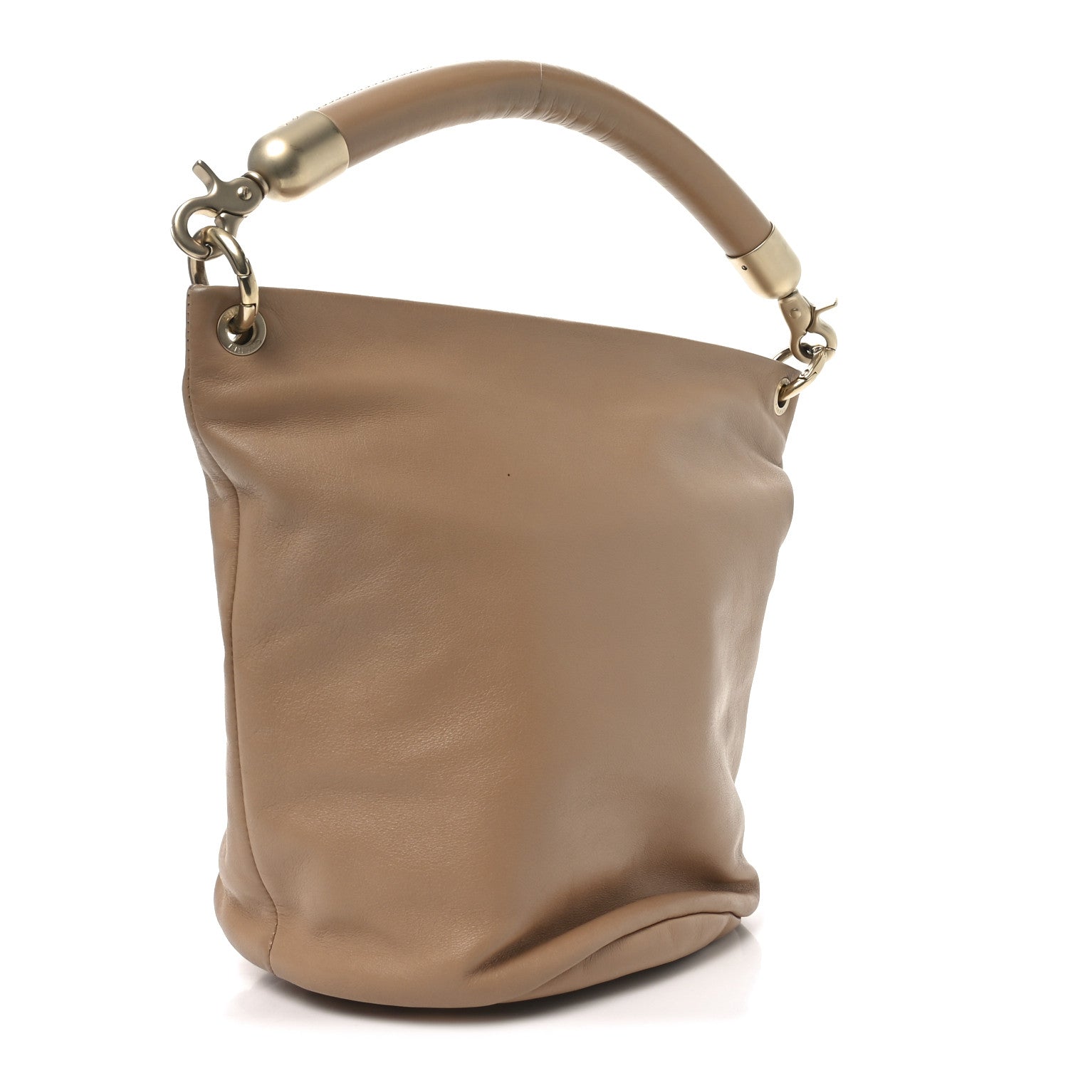 Chanel Calfskin CC Bucket Bag Beige 3 of 10