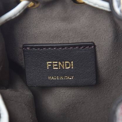 Fendi X FILA Vitello F is Fendi Mania Mini Mon Tresor Bucket Bag White 8 of 11