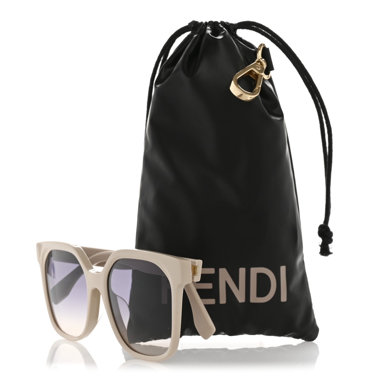 Fendi Acetate Square Sunglasses FE40007F Beige 7 of 7