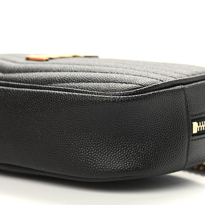 Saint Laurent Grain De Poudre Matelasse Monogram Mini Lou Camera Bag Black 9 of 9