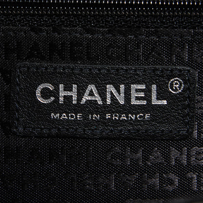 Chanel Tweed Vinyl Woven Medium Single Flap Black White 5 of 9