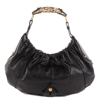 Saint Laurent Calfskin Vincennes Mombasa Hobo Black 1 of 8