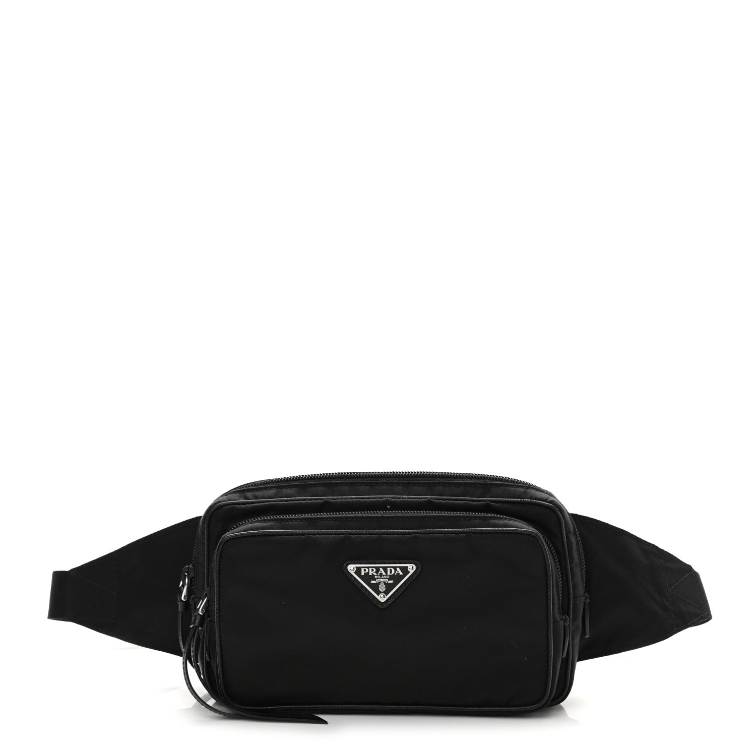 Prada Tessuto Nylon Saffiano Belt Bag Black 1 of 12