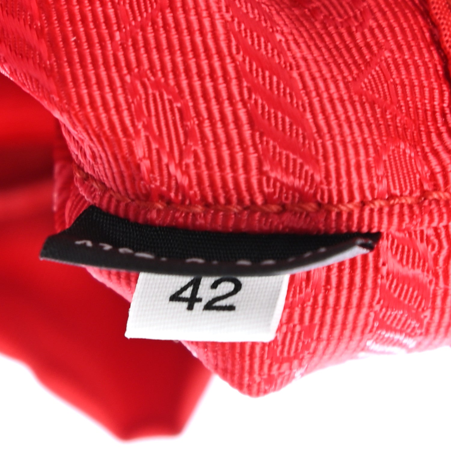 Prada Nylon Vela Drawstring Pouch Rosso 8 of 8