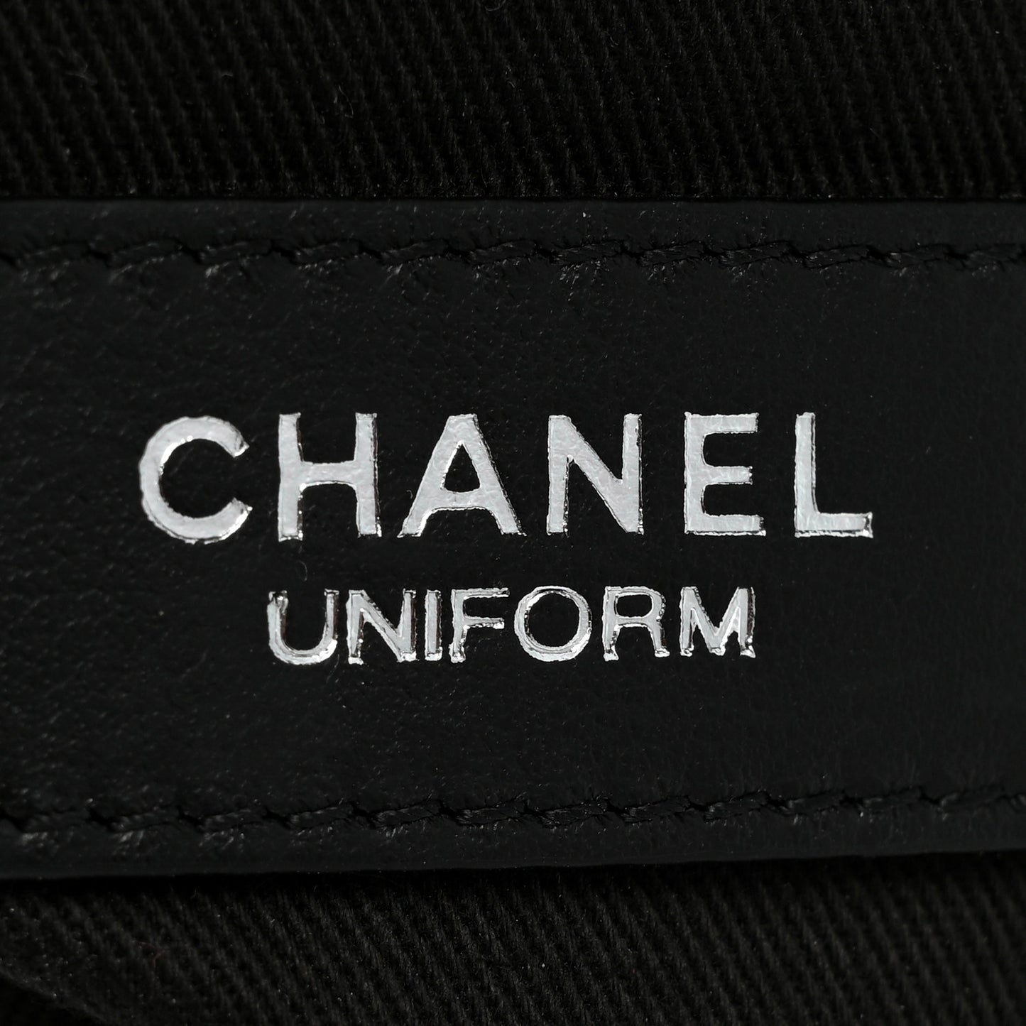 Calfskin Quilted CC Uniform Flap Belt Bag Black
