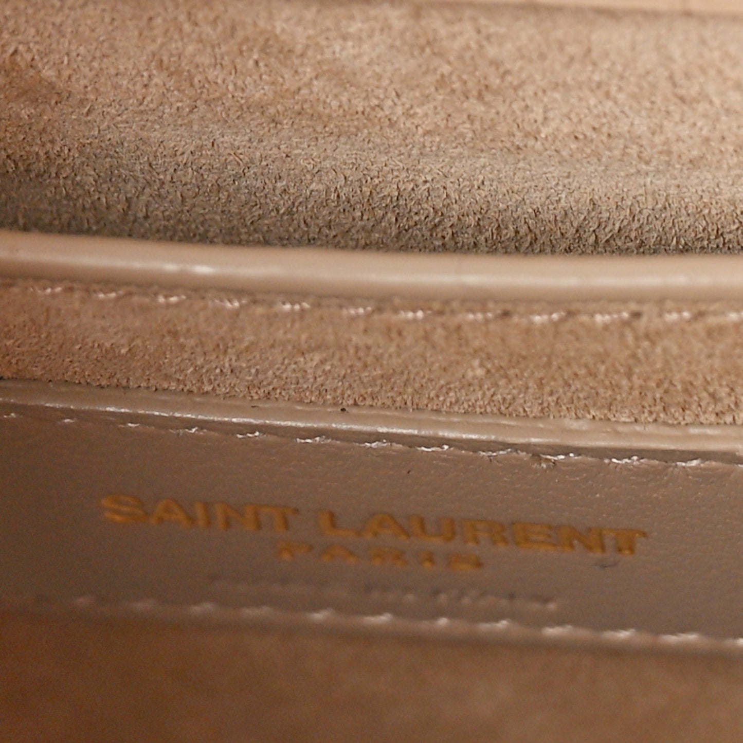 Calfskin Crocodile Embossed Medium Monogram Sunset Dark Beige