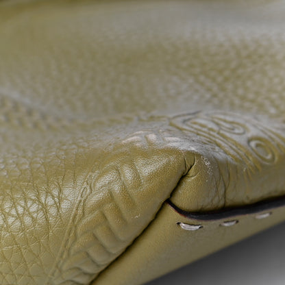 Fendi Calfskin Romano Selleria Villa Borghese Tote Green 5 of 18