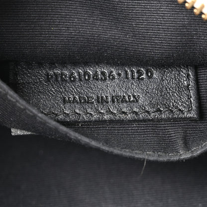 Saint Laurent Grain De Poudre Matelasse Chevron Quilted Round Vinyle Camera Bag Crema Soft 6 of 9