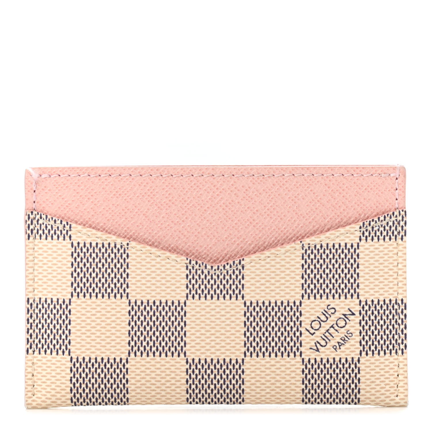 Louis Vuitton Damier Azur Daily Card Holder Rose Ballerine 1 of 4