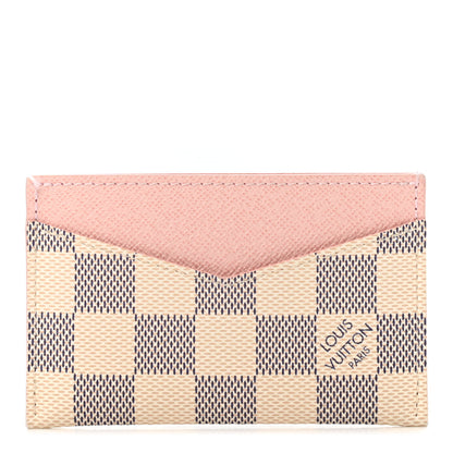 Louis Vuitton Damier Azur Daily Card Holder Rose Ballerine 1 of 4
