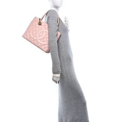 Chanel Caviar Quilted Medallion Tote Light Pink 3 of 10
