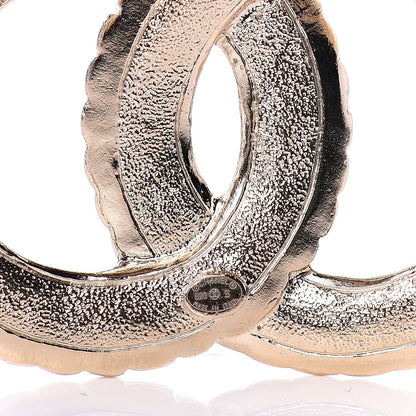 Chanel Pearl Crystal Queen of France CC Brooch Gold 3 of 4